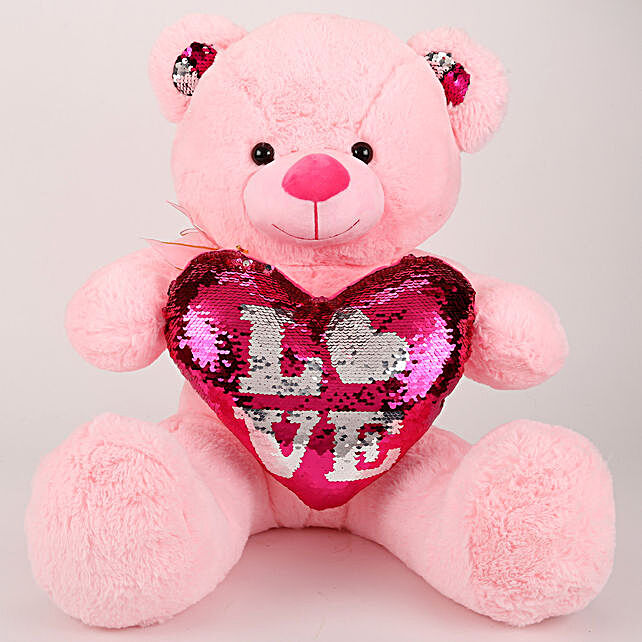 sequin teddy bear